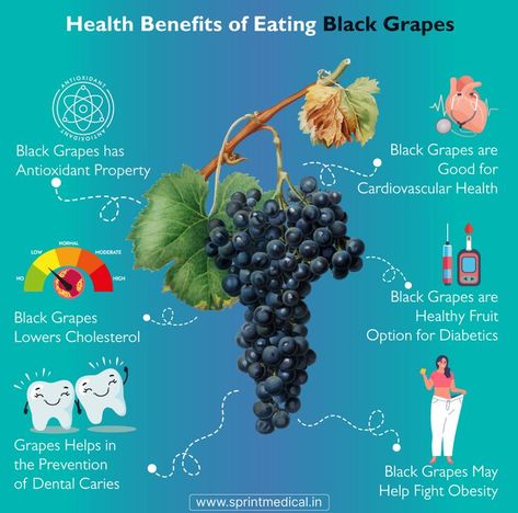 Health Benefits of Eating Black Grapes Grape Health Benefits, Grapes Benefits, Fruit Benefits, Black Grapes, Wellness Recipes, Healthy Benefits, Green Grapes, Natural Sugar, Healthy Fruits