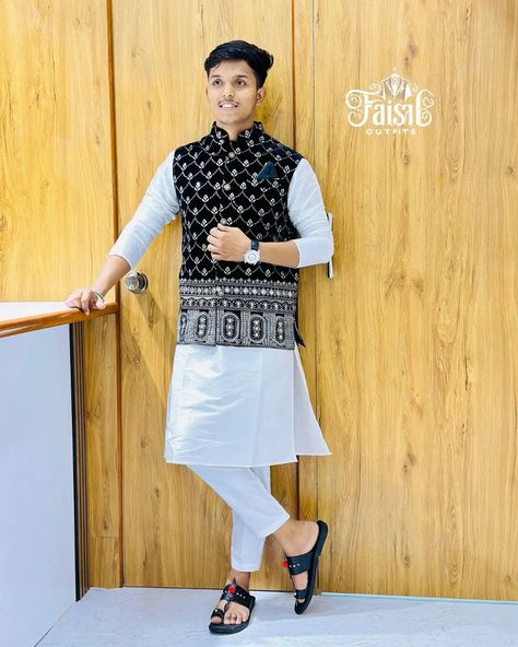 Wedding Special Trending Designer Luxury Kurta Pajama With Nehru jacket Set 🔥💥 👉 PLEASE FOLLOW @faisal_outfits FAISAL OUTFITS IS FEATURING PLATFORM FOR MEN'S FASHION | COUTURE | STYLE | LIFESTYLE ___________________________________________________ 👉 MADE TO MEASURE AVAILABLE 🔥 TAKE A SCREENSHOT AND SEND ME ON WHATSAPP FOR ORDER 👇👇👇 🌟 BOOK YOUR ORDER ON WHATSAPP 👉+91 9027731632 🌟 ALSO DM US TO ORDER ⬇️ 👉 @faisal_kurta_design44 ___________________________________________________ 🌟 GET ... Kurta Jackets For Men, Men Fashion Indian, Pathani Kurta Pajama, Kurta Pajama With Jacket, Kurta Pajama With Nehru Jacket, Jodhpuri Suits, Jodhpuri Suits For Men, Nehru Jacket For Men, Summer Portrait