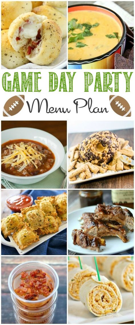 Are you ready for the big game?! Get your grub on with these 13 easy and delicious recipes that will make your Game Day Menu Plan fuss-free! Football Party Menu, Super Bowl Party Menu, Super Bowl Menu, Game Day Party, Bowl Party Food, Tailgating Recipes, Superbowl Party Food, Super Bowl Party, Game Day Snacks