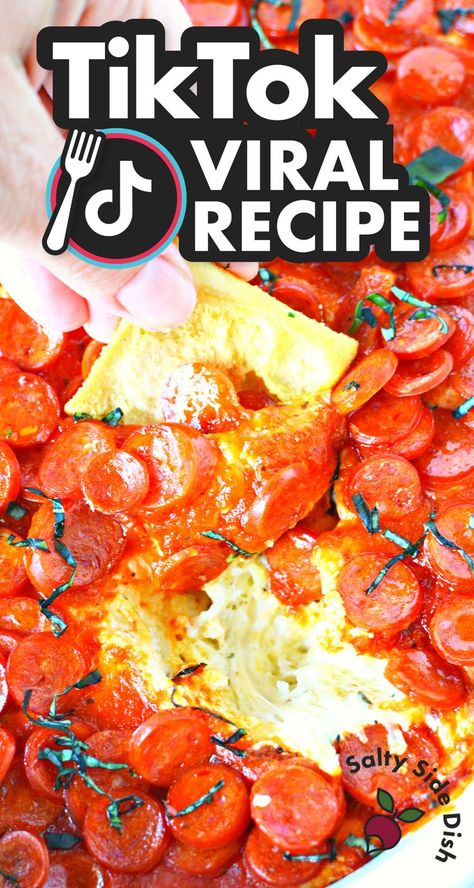 dipping of pepperoni pizza dip. Viral Pizza Dip, Oven Baked Pizza Dip, Appetizers Using Pepperoni, Pizza Dip Video, Pizza Dip With Cottage Cheese, Pepperoni Pizza Dip With Cream Cheese, Smoked Pizza Dip, Pepperoni Dip Crock Pot, Pizza Dip With Ricotta Cheese