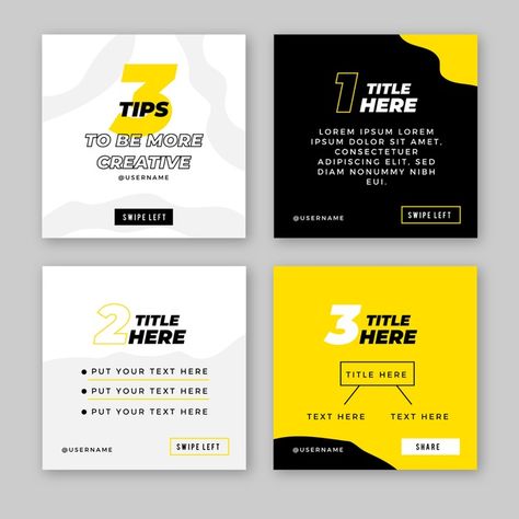 Discover thousands of Premium vectors available in AI and EPS formats Who Are We Instagram Post, Did You Know Social Media Post, Tips Instagram Post, 블로그 디자인, Cv Inspiration, Vector Technology, Local Marketing, Instagram Template Design, Social Media Poster