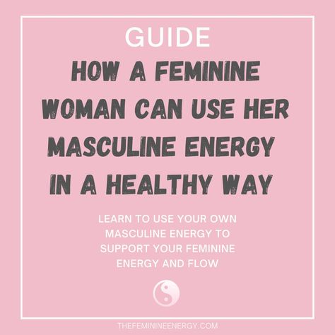 It is important for a feminine woman in her journey of embodying her feminine energy, to also embody her own masculine energy in a healthy way. To maintain a balance between your yin and yang, first, get in touch with your feminine essence, and then you can utilize the opposite masculine energy as a tool to support it. There is a way for you to embody and embrace your own masculine energy in a healthy way, and that’s what we are going to tell you in this guide. Masculine Energy In Women, Youtube Topics, Masculine And Feminine Energy, Feminine Essence, Yang Energy, Energy Quotes, Masculine Feminine, Masculine Energy, Feminine Women