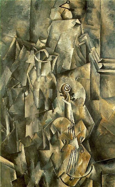 braque broc et violon Structures Art, George Braque, Painting Cafe, Art History Timeline, Picasso Cubism, Art Timeline, Cubist Paintings, Cubist Art, Cubism Art