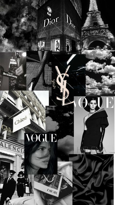 Gallery Wallpaper Aesthetic, Fashion Asthetic Picture Wallpaper, Aesthetic Luxury Brands Wallpaper, Luxurious Brands Aesthetic, Black And White Aesthetic Vogue, Ipad Wallpaper Fashion Aesthetic, Hippe Wallper Aesthetic, High Fashion Aesthetic Wallpaper, Aesthetic Wallpaper Rich Vibes