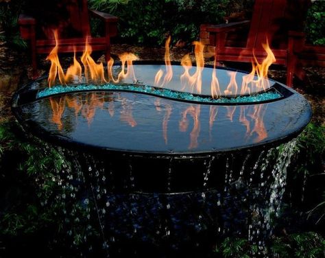 Backyard Fireplace Ideas, Staircase Contemporary, Outdoor Fountains, Contemporary Door, Water Vapor, Contemporary Doors, Backyard Fireplace, Contemporary Hotel, Contemporary Exterior