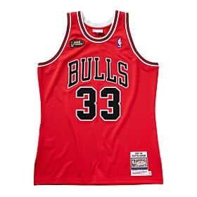 Scottie Pippen - NBA Jerseys | Authentic and Throwback Jerseys | Mitchell & Ness Nostalgia Co. Nba Bulls, Arsenal Jersey, Jordan Jersey, Scottie Pippen, Nba Chicago Bulls, Devin Booker, Magic Johnson, Shaquille O'neal, Memphis Grizzlies