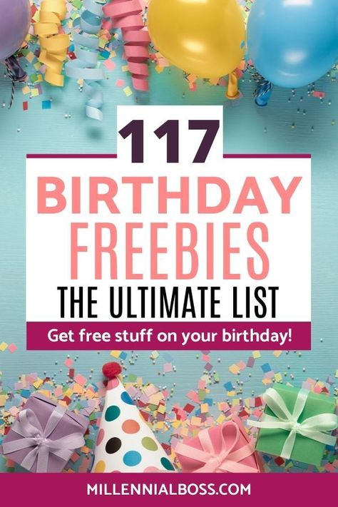 Places To Get Birthday Freebies, Birthday Month Freebies, Freebies For Birthday, Birthday Rewards Free, Freebies For Your Birthday, Birthday Freebies 2023 List, Free On Your Birthday, Freebies On Your Birthday, Birthday Hacks