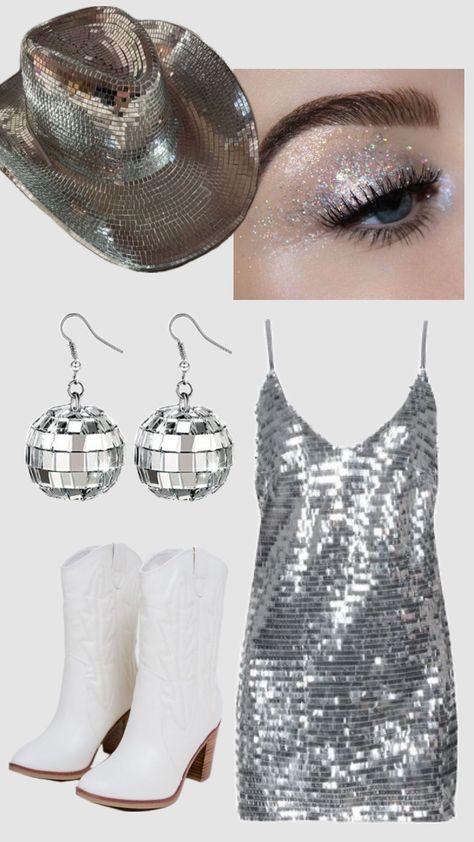 #mirrorballtaylorswift Senior Week, Disco Night, Taylor Outfits, Taylor Swift Tour Outfits, Swift Tour, Taylor Swift Outfits, Concert Looks, Mirror Ball, Concert Fits