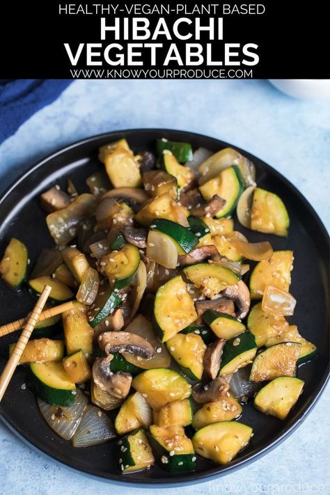 Grilled Zucchini Mushrooms And Onions, Hibachi Zucchini And Mushrooms, Japanese Food Vegetables, Japanese Steakhouse Vegetables, Japanese Zucchini And Onions, Zucchini Mushroom Onion Recipes, Hibachi Zucchini And Onions, Zucchini Mushroom Stir Fry, Hibachi Zucchini