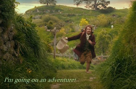 "I'm Going on An Adventure!" - Bilbo Baggins, The Hobbit: An Unexpected Journey Teaching Memes, Hobbit An Unexpected Journey, Going On An Adventure, Jonathan Safran Foer, Mrs Hudson, Alice Walker, Huckleberry Finn, Bilbo Baggins, An Unexpected Journey