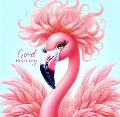 Weekday Motivation, Flamingo Paintings, Flamingo Classroom, Weekly Greetings, Flamingos Quote, Flamingo Fashion, Flamingo Pictures, Flamingo Bag, Good Morning Wishes Gif