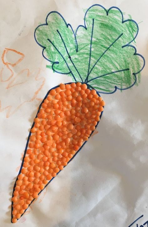 Drawing Preschool Activities, Vegetable Art And Craft Preschool, Vegetable Activities For Kindergarten, Carrot Art And Craft, Fruit And Vegetable Crafts For Preschool, Art And Craft Vegetables For Kids, Carrot Activities For Preschool, Vegetables Art And Craft For Preschool, Fruit Activity For Preschool