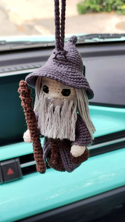 Crochet Teddy, Gandalf, Knitting Gift, Amigurumi Doll, Car Decor, Crochet Amigurumi, Wizard, Key Chain, Pet Toys