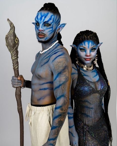 Avatar Makeup, Avatar Halloween, Halloween Makeup Look, Cute Couples Costumes, Makeup Masterclass, Avatar Cosplay, Halloween Makeup Diy, Hot Halloween Outfits, Cute Couple Halloween Costumes