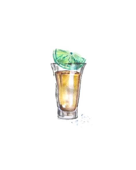 Tequila shot watercolor art print. Perfect for your home bar, kitchen, or any room that needs a little festive touch. #tequila #tequilashot #watercolorart . #Tequila_Watercolor #Tequila_Shot_Tattoo #Tequila_Painting #Tequila_Tattoo Tequila Watercolor, Tequila Shot Tattoo, Tequila Painting, Tequila Tattoo, Bridesmaid Cookies, Custom Hard Hats, Wine Wall Decor, Watercolor Printable Art, Wedding Signature Drinks