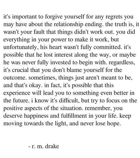 Forgiving Yourself, Make It Work, Do Everything, Meant To Be, Let It Be