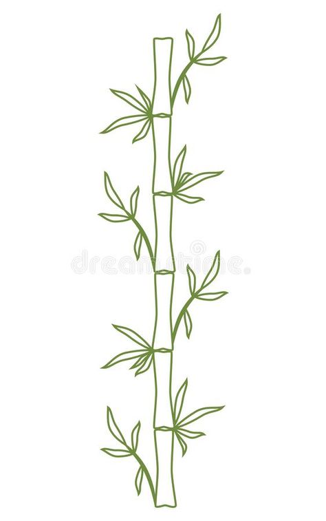 Bamboo Embroidery Design, Bamboo Line Art, Bamboo Doodle, Bamboo Drawing, Vector Graphics Design, Hand Drawn Vector Illustrations, Leaf Drawing, Bamboo Leaves, Hand Drawn Vector