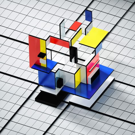 Bauhaus Composition, Digital Drawing For Beginners, Drawing Software, 타이포그래피 포스터 디자인, Ukrainian Art, 3d Shapes, Drawing For Beginners, Piet Mondrian, Abstract 3d