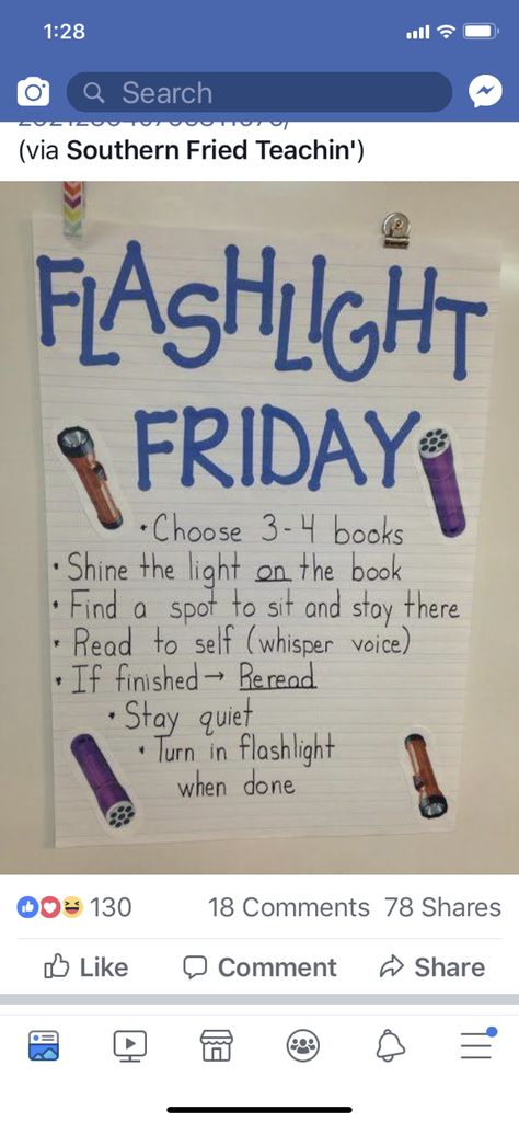 Fun Independent Reading Ideas, Fun Friday First Grade, Independent Reading Activities 1st Grade, Fun Friday Activities Classroom Ideas, Flashlight Friday, Independent Reading Activities, Read To Self, Reading Stations, Kindergarten Ela