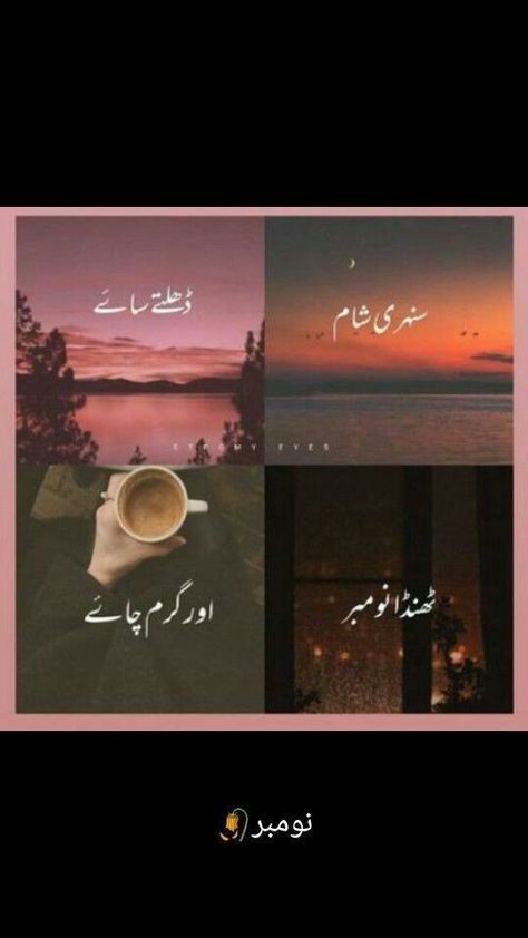 November or uski yad🥀 Aesthetic Tea Pictures, November Poetry, Winter Poetry, Eid Pics, Poetry Wallpaper, Welcome November, Divine Proportion, Urdu Funny Poetry, Poetry Pic