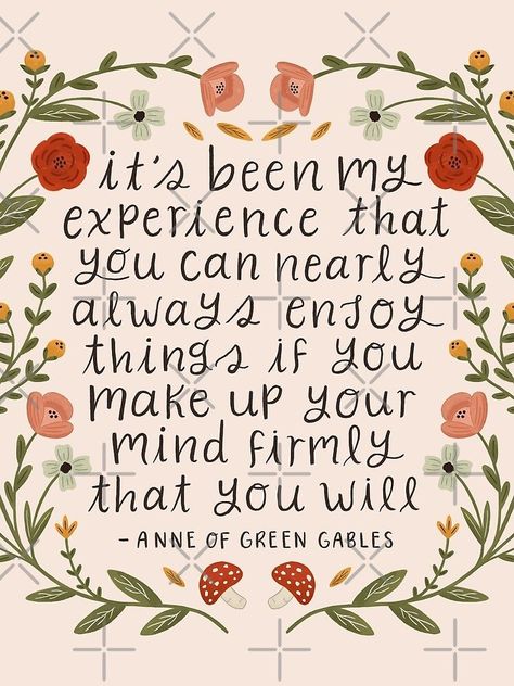 "Anne of Green Gables "Enjoy Things" Quote" Scarf for Sale by ohjessmarie | Redbubble Now Quotes, Anne Of Green, Anne Of Green Gables, Green Gables, Wonderful Words, Quotable Quotes, True Words, Pretty Words, Great Quotes