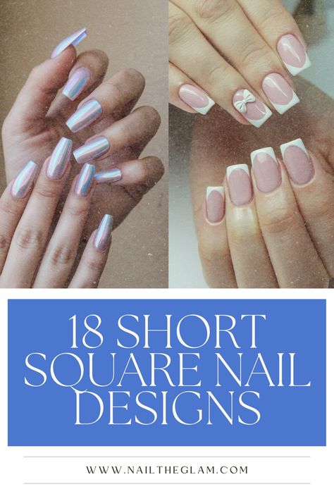 Article about 18 short square nail designs, showcasing simple and chic styles perfect for everyday wear.

Short square nail designs, Simple nail art, Chic square nails Short Square Nail Designs, Press On Nails French Tip, Modern Manicure, French Tip Fake Nails, Short Square Nail, Press On Nails French, Chic Manicure, Square Press On Nails, Square Nail