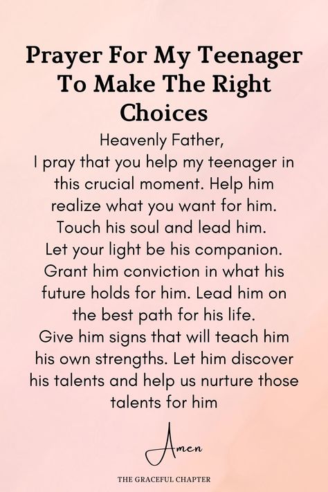 Prayers For My Teenage Daughter, Bible Verses For Teenage Boys, Prayers For Teenage Daughter, Prayers For Teenage Son, Prayers For Teenagers, Praying Mother, Godly Mother, Prayer For Son, The Graceful Chapter