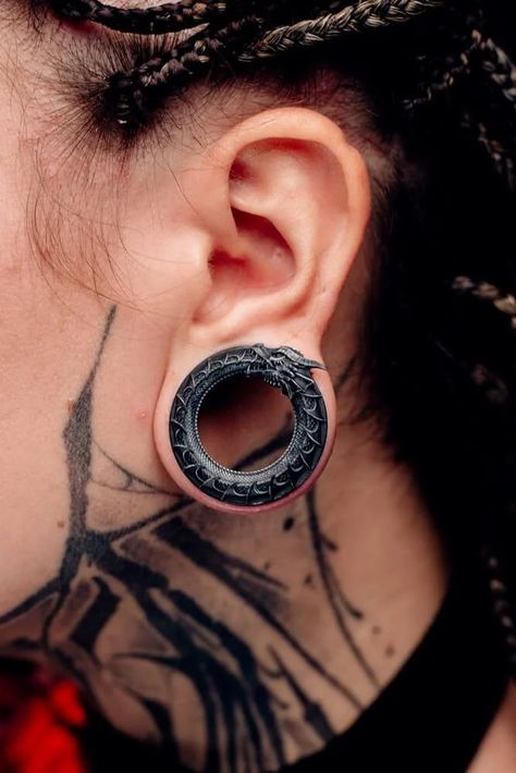 Unique Double Flared Tunnels And Ear Plugs – OTunnels Men's Piercings, Ear Gauge, Ear Gauges Plugs, Bull Tattoos, Gauge Earrings, Stretched Lobes, Ear Tunnels, Tunnels And Plugs, Plugs Earrings