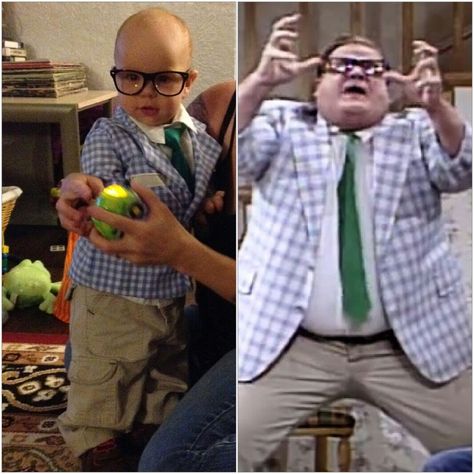 one-year-old cosplaying Chris Farley's SNL character motivational speaker Matt Foley Chris Farley Halloween Costume, Matt Foley Costume, Snl Costumes, Chris Farley Snl, Snl Characters, Matt Foley, Costume Box, Snl Skits, Chris Farley