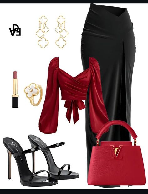 Chique Outfit, Stylish Work Attire, Everyday Fashion Outfits, Quick Outfits, Classy Work Outfits, Classy Casual Outfits, Modest Fashion Outfits, Looks Chic, Red Outfit