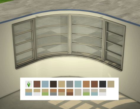 Sims 4 Round Windows Cc, Sims 4 Window Cc Patreon, Curved Glass Window, Sims 4 Curved Windows, Sims 4 Arch Windows, Sims 4 Cc Curved Windows, Sims Victorian, Curved Windows, Mansion Plans