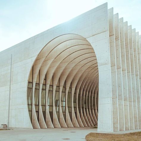 Fashion Observed’s Instagram photo: “Circulation origin from @buildingswow . Facade of United National Movement building in Tbilisi, Georgia. Photo by @david__sarkisov Tag a…” Church Building Design, Facade Architecture Design, Arch Architecture, Parametric Architecture, Sacred Architecture, Architecture Art Design, Architecture Model House, Tbilisi Georgia, Architectural Section