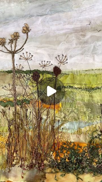 Claire | Textile Artist | Busy back in the studio. So much to get ready for @peacockartstrail , beginning on 7th October ! This piece ‘Autumn Mist’ is finally... | Instagram Gcse Art Sketchbook, Landscape Quilts, Textile Artist, Gcse Art, Textile Artists, Artist On Instagram, In The Studio, Art Sketchbook, The Studio