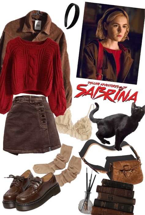 Sabrina The Witch Outfits, Caos Outfits, Sabrina Spellman Outfit, Sabrina Spellman Style, Addams Familie, Witchy Style, October Outfits, Chilling Adventures Of Sabrina, Fashion Everyday