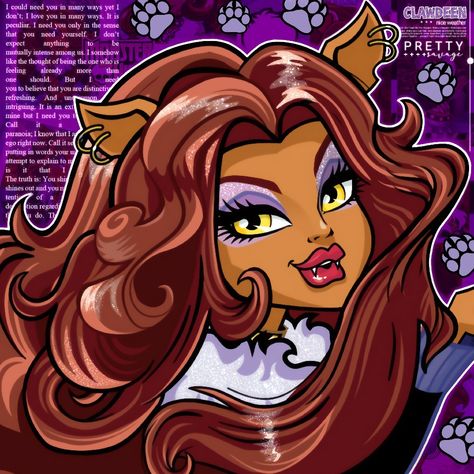 Clawdeen Official Art, Clawdeen Wolf Comic, Wolf Icon Aesthetic, Clawdeen Icon, Clawdeen Wolf Pfp, Clawdeen Wolf Icon, Wolf Icon, Monster H, Cr7 Jr