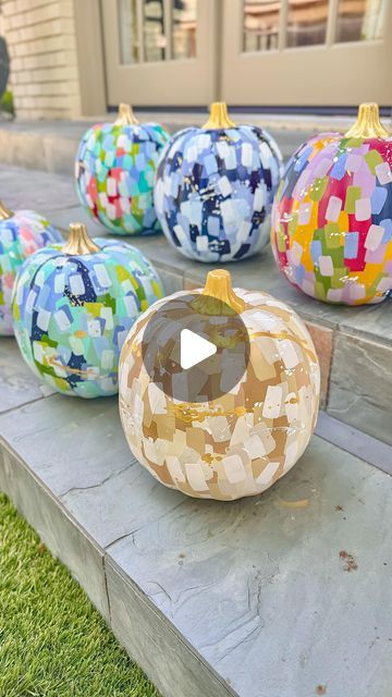 EMILY NICHOLS on Instagram: "Set your alarms!!! 🎉🎃 THE ORIGINAL CONFETTI PUMPKINS are launching on Tuesday, September 3rd at  10am central time! 

So excited to finally share the release date and a behind the scenes look at the creation of my #confettipumpkins 

These have been months in the making and I can’t wait for them to be enjoyed in your homes all season long and for years to come! 

#confettipumpkins #handpaintedpumpkins #pumpkinart #paintedpumpkins #falldecor #emilynicholsart" Confetti Pumpkin Craft, Confetti Painted Pumpkins, Confetti Pumpkin, Decorating Pumpkins, Pumpkin People, Diy Confetti, Block Painting, Halloween Decorating, Pumpkin Art