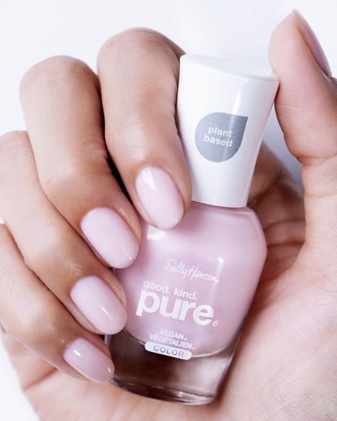 834 Likes, 7 Comments - Sally Hansen (@sally_hansen) on Instagram: “Sheer perfection ✨. Pink Cloud is a stunning sheer, fresh off our new Good. Kind. Pure. collection…” Types Of Nail Polish, Sally Hansen Nail Polish, Sally Hansen Nails, Vegan Nail Polish, Nail Colour, Pink Cloud, Pink Nail Polish, Great Nails, Dry Nails