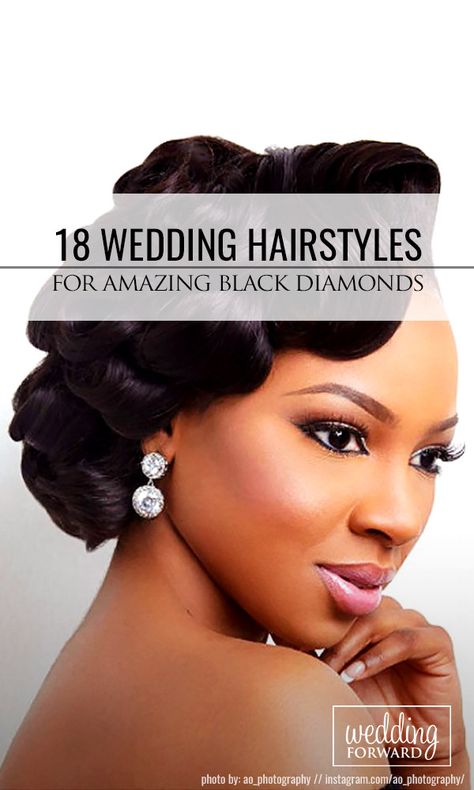 18 Black Women Wedding Hairstyles ❤ It is not a difficult task to pick the suitable black women wedding hairstyles that looks great. See more: http://www.weddingforward.com/black-women-wedding-hairstyles/ #weddings #hairstyles Women Wedding Hairstyles, Black Women Wedding Hairstyles, Romantic Bridal Updos, Black Women Wedding, Bridal Hair Down, Black Wedding Hairstyles, Natural Hair Shampoo, Hair Relaxers, Best Wedding Hairstyles