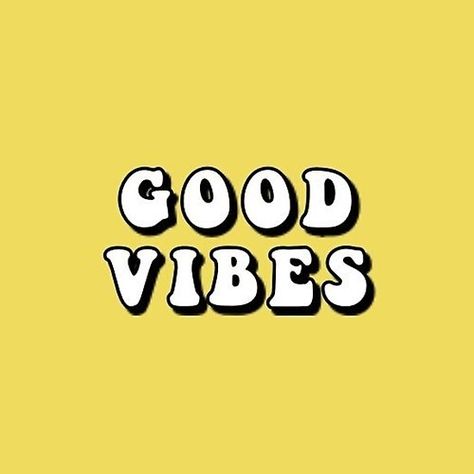 This is a graphic that says "Good Vibes" and it is there to remind you that you should always put out good vibes. Yellow Aesthetic Pastel, Happy Vibes, Yellow Wallpaper, Yellow Aesthetic, Mellow Yellow, Happy Colors, 로고 디자인, Good Vibes Only, The Words