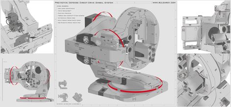 ArtStation - Gimbal Defense System - lineart render, Vitaly Bulgarov Vitaly Bulgarov, Ancient Greek City, Hard Surface Modeling, Environment Props, Technology Art, Tech Art, Entertainment Design, Design Fields, Tank Design