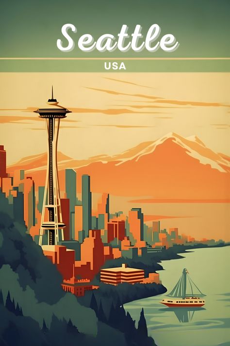 Transport your walls to distant shores with our exquisite vintage travel posters. Each piece a timeless adventure, waiting to adorn your space. Shop now at Vintage Voyage Posters on Etsy! 🌍🖼️ Seattle Poster, Seattle Usa, Seattle Travel, Vintage Travel Poster, Online Printing Services, Vintage Travel Posters, Vintage Travel, Travel Poster, Travel Art