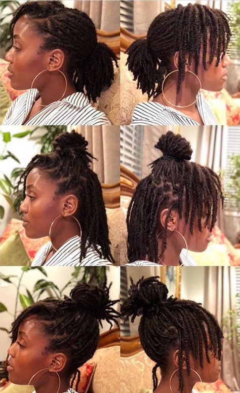 Styling My Hair, Dreadlocks Hair Care, Short Dreadlocks Styles, Half Up Bun, Micro Locs, Short Locs, Locs Styles, Short Locs Hairstyles, Loc Hairstyles