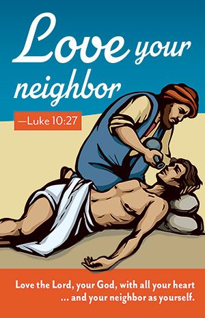 Love Thy Neighbor - Adult Prayer Card Product/Goods : Creative Communications - Protestant Luke 10 27, Luke 10:27, Who Is My Neighbor, Love Thy Neighbor, Jesus Mary And Joseph, Encouraging Words, Good Samaritan, Love Your Neighbour, Love The Lord