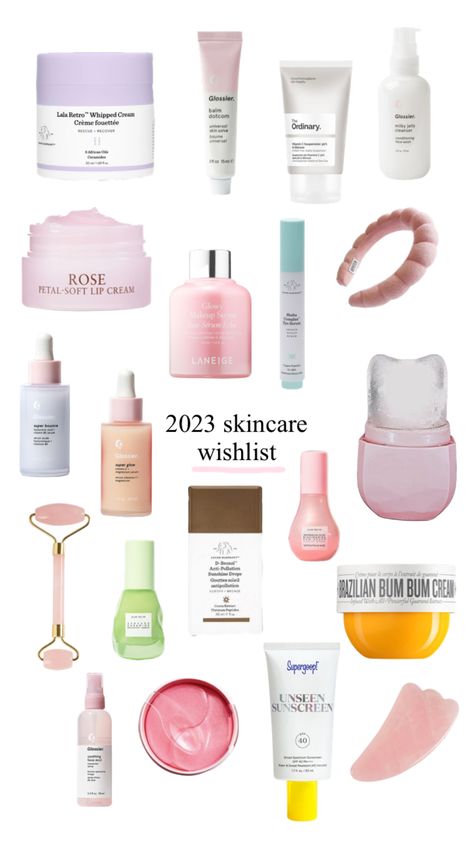 Shuffle Pinterest, Preppy Skin Care, Wishlist Skincare, 2023 Skincare, Skincare Preppy, Skincare Wishlist, Vibes Funny, Beauty Vibes, Laneige Lip Sleeping Mask