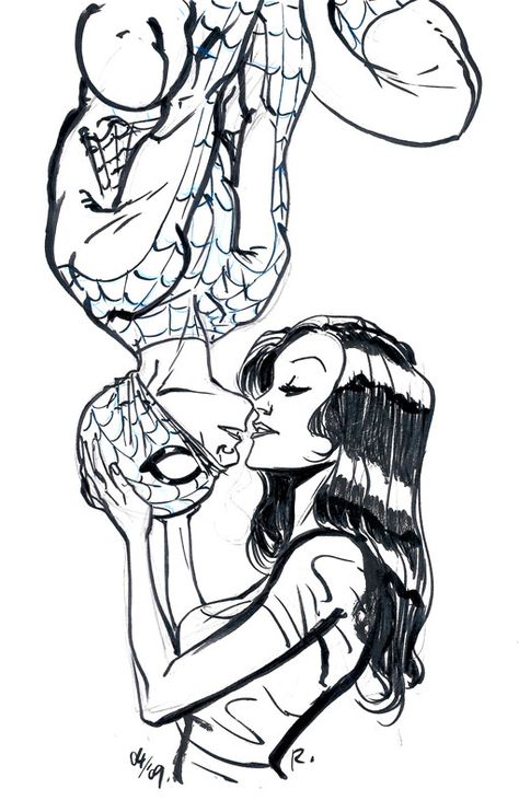 Spider kiss Spider Man Upside Down Kiss Drawing, Spider Man Kiss Pose, Upside Down Kiss Spider Man, Spiderman Kiss Reference, Spiderman Upside Down Kiss Drawing, Spiderman Kissing Upside Down Drawing, Spider Man Kiss Drawing Reference, Spiderman Couple Drawing, Spider Man Kiss Drawing