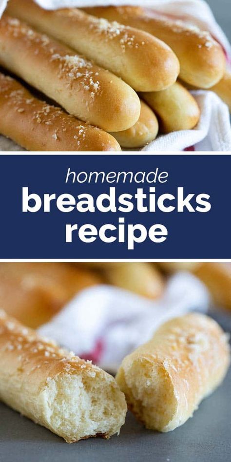 Breadsticks Easy, Quick Dinner Rolls, Puff Pastry Pinwheels, Homemade Breadsticks, Breadsticks Recipe, Chewy Bread, Bread Sticks Recipe, Dinner Rolls Recipe, Basic Kitchen