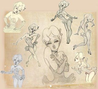 Pin Up Cartoons, Old Cartoon Characters, Tex Avery, Model Sheet, Cartoon Tattoos, Character Sketches, Retro Cartoons, Nose Art, Poses References