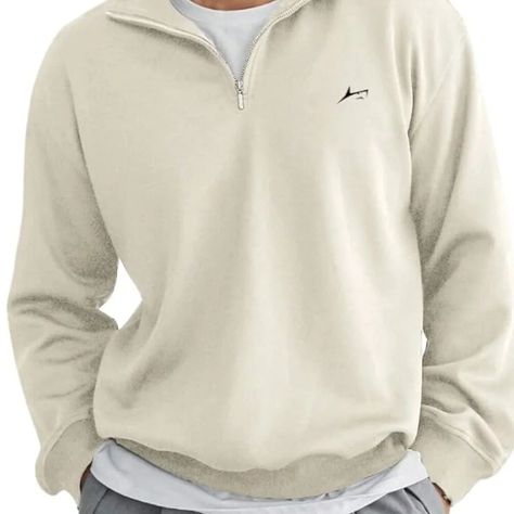 Quarter Zip ZipFlex Solid Sweatshirt for Men | Warm Fleece Zip Up Sweatshirt Hoodie Comment "Link", AND FOLLOW FOR MORE #oldmoney #sweatshirts #outfits #collegeoutfits #winteroutfits #mensfashion #affordablefashion #oldmoney #winterfashion #sweatshirts #zipper #mensfashion #affordablefashions Solid Beige, Zip Up Sweatshirt, Sweatshirt For Men, College Outfits, Sweatshirt Hoodie, Old Money, Affordable Fashion, Follow For More, Quarter Zip