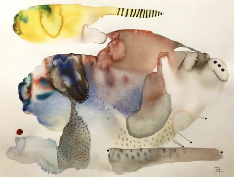 Famous Watercolor Artists, Emma Larsson, Contemporary Watercolor Art, Teaching Watercolor, Contemporary Watercolor, Watercolor Projects, Abstract Watercolor Art, Watercolor Paintings Abstract, Art Curriculum