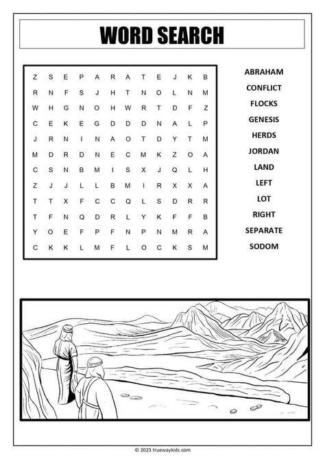 Help your youth learn about Abraham and Lot's story of separation with this fun, free printable Abraham and Lot Separate word search worksheet. Perfect for Bible lessons for teens at home or church. Abraham And Sarah Bible Lesson, Bible Lessons For Teens, Teen Bible Study Lessons, Abraham And Lot, Teen Bible Lessons, Genesis Bible Study, Youth Bible Lessons, Abraham Isaac, Teen Bible Study